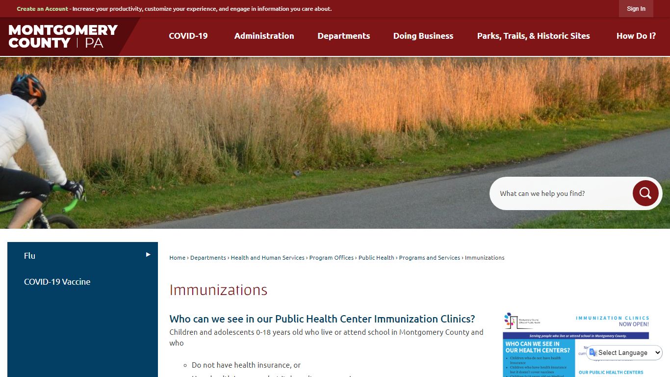 Immunizations | Montgomery County, PA - Official Website